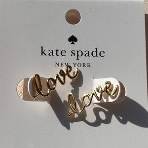 Kate Spade NWT Say Yes Love Earrings